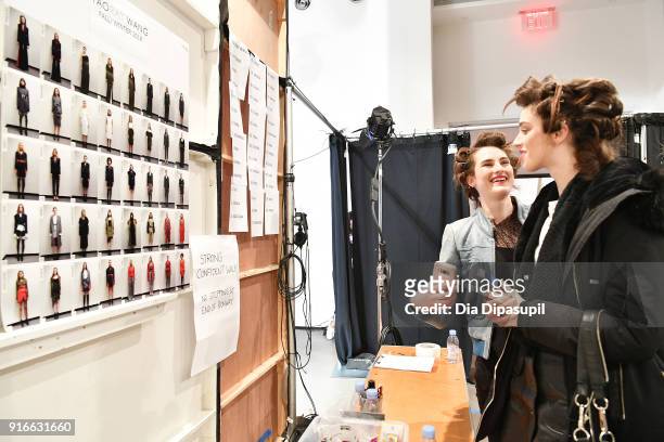 View of backstage at the Taoray Wang fashion show during New York Week: The Shows at Gallery II at Spring Studios on February 10, 2018 in New York...