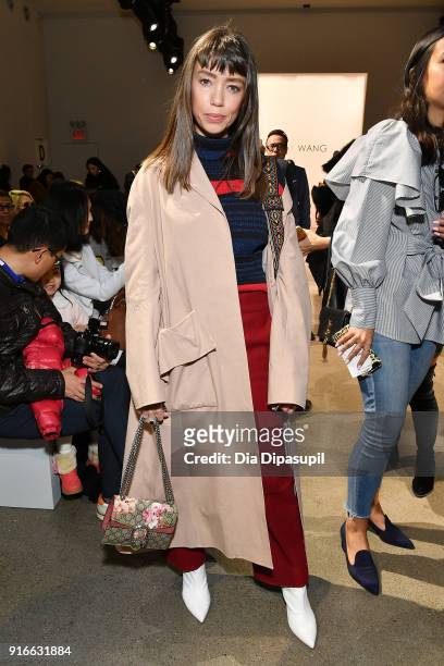 Thania Peck attends the Taoray Wang fashion show during New York Fashion Week: The Shows at Gallery II at Spring Studios on February 10, 2018 in New...