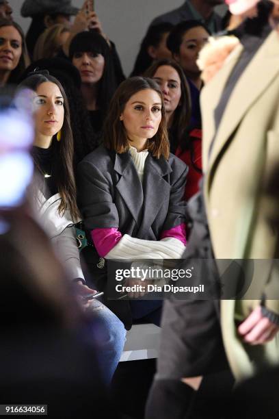 Olivia Palermo attends the Taoray Wang fashion show during New York Fashion Week: The Shows at Gallery II at Spring Studios on February 10, 2018 in...