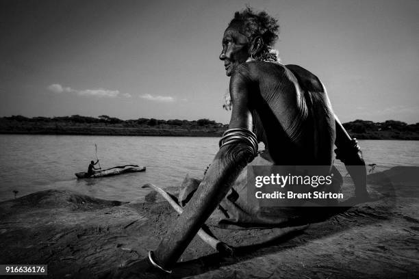 Images of the Dassanech people in the Lower Omo Valley, South West Ethiopia, 14 December 2007. THe Omo river, source of life to over 500 000...