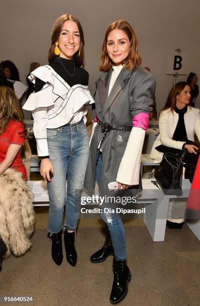 Olivia Palermo attends the Taoray Wang fashion show during New York Fashion Week: The Shows at Gallery II at Spring Studios on February 10, 2018 in...