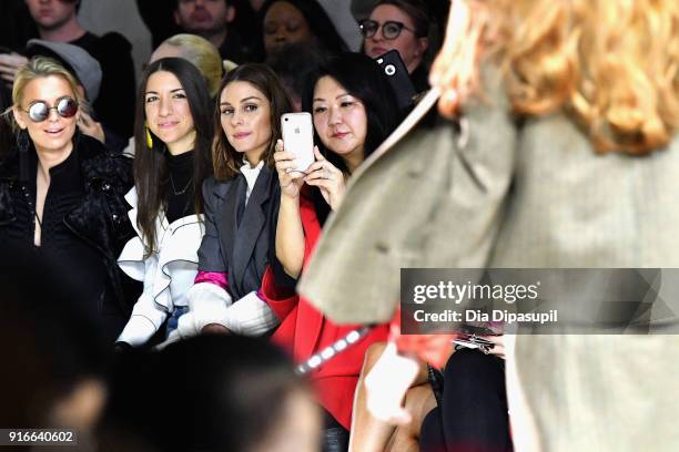 Olivia Palermo attends the Taoray Wang fashion show during New York Fashion Week: The Shows at Gallery II at Spring Studios on February 10, 2018 in...