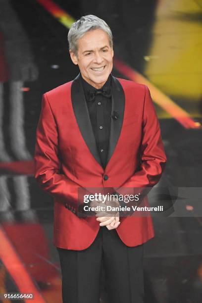 Claudio Baglioni attends the closing night of the 68. Sanremo Music Festival on February 10, 2018 in Sanremo, Italy.