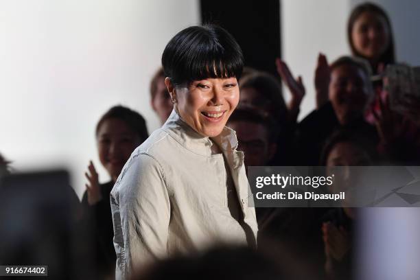 Fashion Designer Son Jung Wan attends the Son Jung Wan fashion show during New York Fashion Week: The Shows at Gallery I at Spring Studios on...