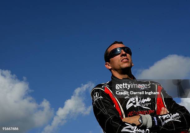 Justin Wilson, driver of the Z Line Designs Dale Coyne Racing Dallara Honda during the IRL IndyCar Series Firestone Indy 300 on October 9, 2009 at...