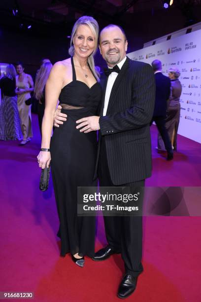 Sven Ottke and Monic Frank attend the German Sports Gala 2018 'Ball Des Sports' on February 3, 2018 in Wiesbaden, Germany.