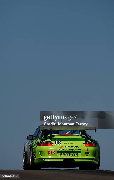 The ORBIT Racing Patron Porsche driven by Ed Brown and Bill Sweedler during practice for the ALMS Monterey Sports Car Championships at Mazda Laguna...