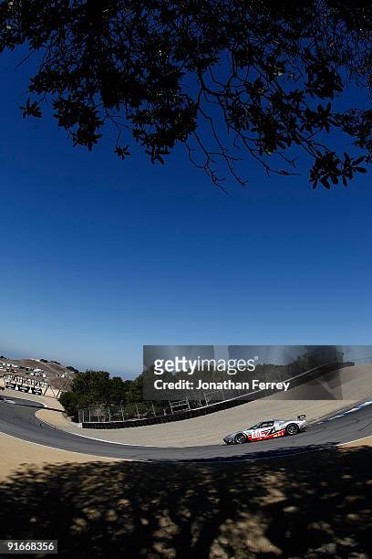 The Robertson Racing Ford driven by David Robertson, Andrea Robertson and David Murry during practice for the ALMS Monterey Sports Car Championships...