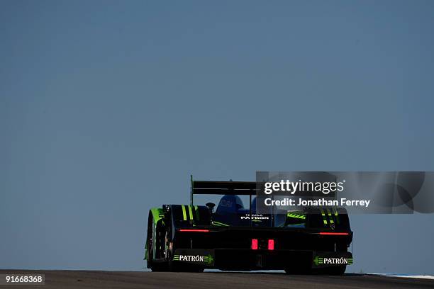 The Patron Highcroft Acura ARX-02a driven by Scott Sharp and David Brabham during practice for the ALMS Monterey Sports Car Championships at Mazda...