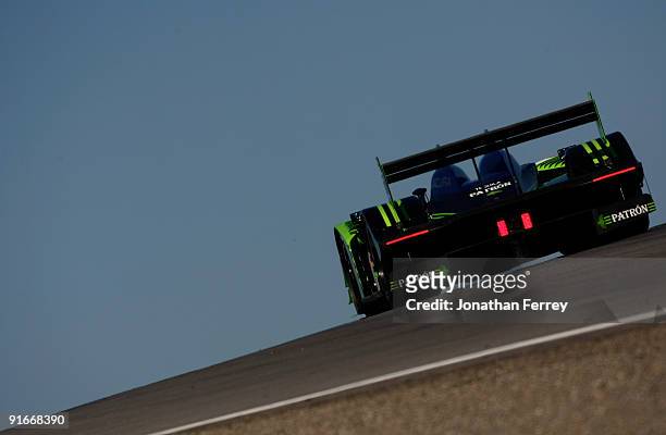 The Patron Highcroft Acura ARX-02a driven by Scott Sharp and David Brabham during practice for the ALMS Monterey Sports Car Championships at Mazda...
