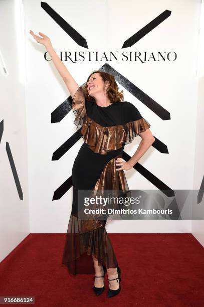 Actress Molly Shannon attends the Christian Siriano fashion show during New York Fashion Week at Grand Lodge on February 10, 2018 in New York City.