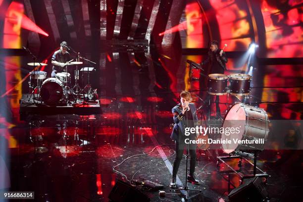 The Kolors attends the closing night of the 68. Sanremo Music Festival on February 10, 2018 in Sanremo, Italy.