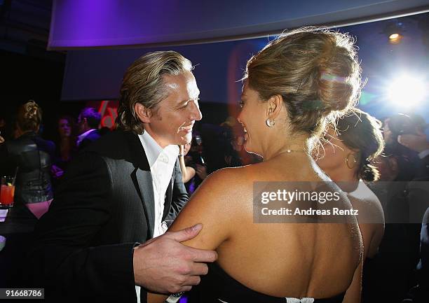 Verona Pooth and her husband Franjo Pooth attend the after show party to 'Tribute To Bambi 2009' at The Station on October 9, 2009 in Berlin, Germany.