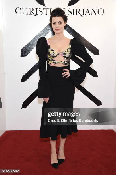 Actress Jaimie Alexander attends the Christian Siriano fashion show during New York Fashion Week at Grand Lodge on February 10, 2018 in New York City.