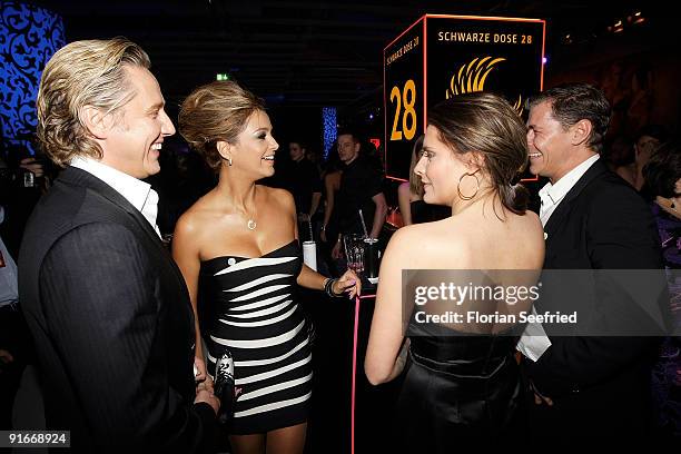 Franjo Pooth, wife Verona Pooth, actress Sophia Thomalla and actor Sven Martinek attend the Tribute To Bambi 2009 party at the station on October 9,...