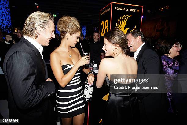 Franjo Pooth and wife Verona Pooth and actress Sophia Thomalla and actor Sven Martinek attend the Tribute To Bambi 2009 party at the station on...