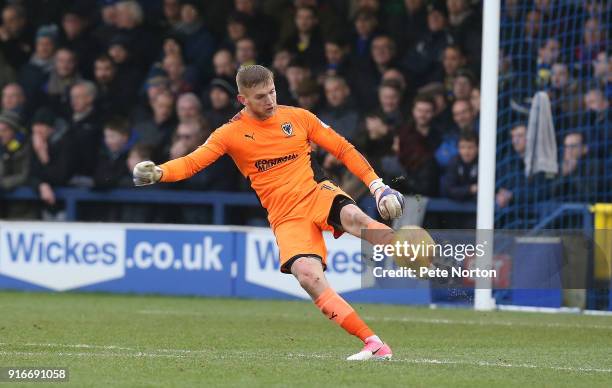George Long of AFC Wimbledon in action during the Sky Bet League One match between A.F.C. Wimbledon and Northampton Town at The Cherry Red Records...
