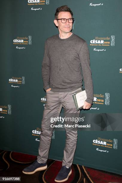 Director Michel Hazanavicius attends the Cesar 2018 nominee luncheon at Le Fouquet's on February 10, 2018 in Paris, France.