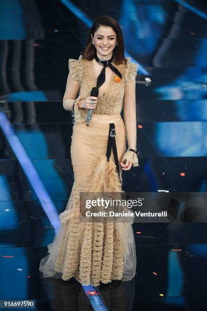 Annalisa attends the closing night of the 68. Sanremo Music Festival on February 10, 2018 in Sanremo, Italy.