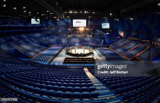 General view of the Octagon during the UFC 221 event at Perth Arena on February 11, 2018 in Perth, Australia.