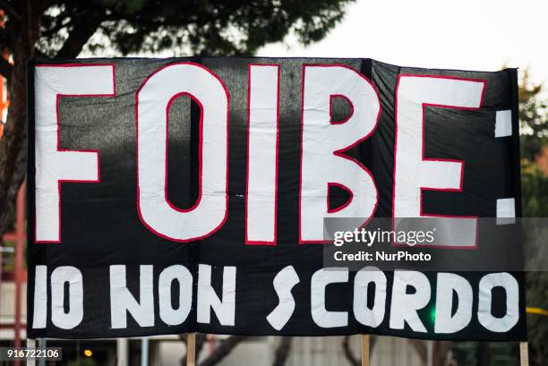 The far-right movement Casapound marched in Rome, Italy, Saturday, February 10, 2018 to remember the 'Foibe' massacres of Italians in northeast...