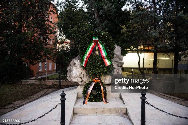 The far-right movement Casapound marched in Rome, Italy, Saturday, February 10, 2018 to remember the 'Foibe' massacres of Italians in northeast...