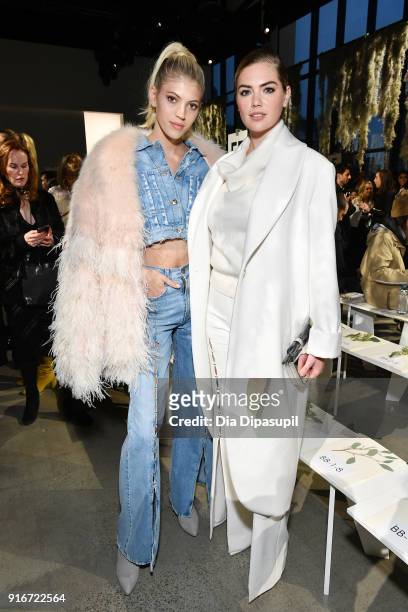 Models Devon Windsor and Kate Upton attend the Jonathan Simkhai fashion show during New York Fashion Week: The Shows at Gallery I at Spring Studios...