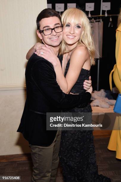 Fashion designer Christian Siriano and Olympic gold medallist Nastia Liukin attends the Christian Siriano fashion show during New York Fashion Week...