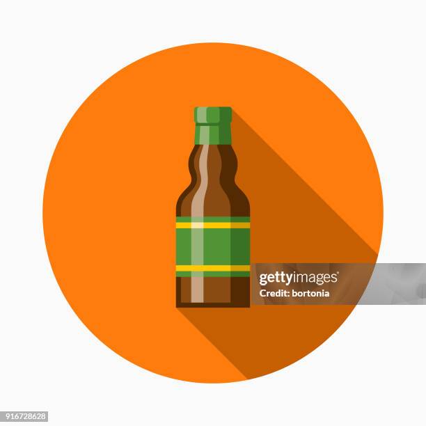 whisky flat design st. patrick's day icon - single malt scotch whiskey stock illustrations