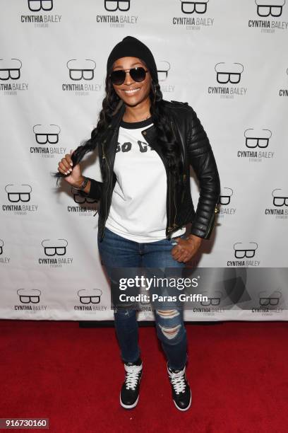 Cynthia Bailey attends 2018 Bronner Brothers International Beauty Show at Georgia World Congress Center on February 10, 2018 in Atlanta, Georgia.