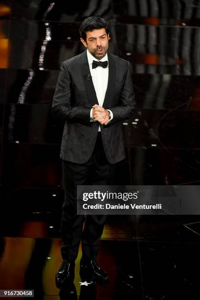 Pierfrancesco Favino attends the closing night of the 68. Sanremo Music Festival on February 10, 2018 in Sanremo, Italy.