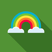 Rainbow Flat Design St. Patrick's Day Icon