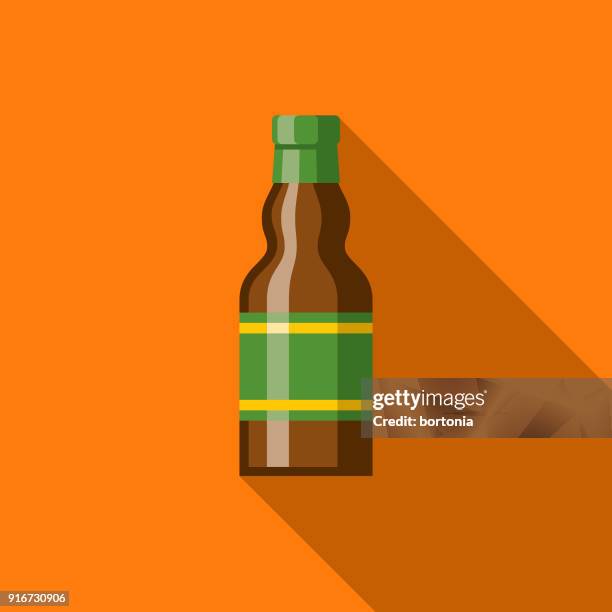 whisky flat design st. patrick's day icon - single malt scotch whiskey stock illustrations