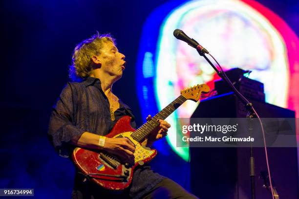 Nick Allbrook from Pond performs at St Jerome's Laneway Festival on February 10, 2018 in Brisbane, Australia.