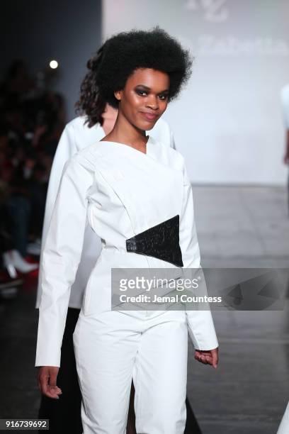 Models walk the runway for Ruth Zabetta Couture during the CAAFD Emerging Designer Collective at New York Fashion Week: The Shows at at Industria...
