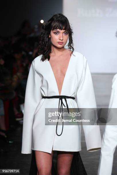 Models walk the runway for Ruth Zabetta Couture during the CAAFD Emerging Designer Collective at New York Fashion Week: The Shows at at Industria...