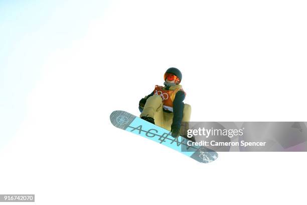 Seppe Smits of Belgium competes during the Snowboard Men's Slopestyle Final on day two of the PyeongChang 2018 Winter Olympic Games at Phoenix Snow...