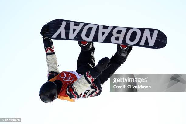Max Parrot of Canada competes during the Snowboard Men's Slopestyle Final on day two of the PyeongChang 2018 Winter Olympic Games at Phoenix Snow...