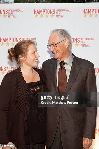 Director Amy Redford and actor Alan Alda arrive at the Sloan Retrospective as part of the 17th annual Hamptons International Film Festival at Guild...