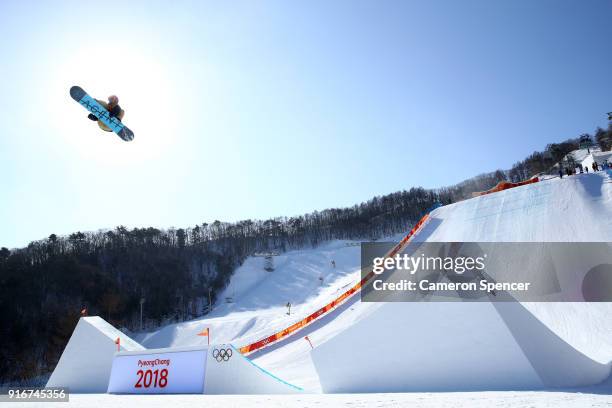 Seppe Smits of Belgium competes during the Snowboard Men's Slopestyle Final on day two of the PyeongChang 2018 Winter Olympic Games at Phoenix Snow...