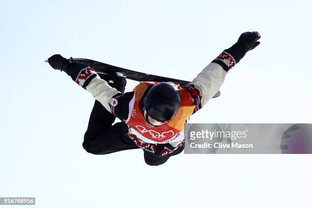 Max Parrot of Canada competes during the Snowboard Men's Slopestyle Final on day two of the PyeongChang 2018 Winter Olympic Games at Phoenix Snow...