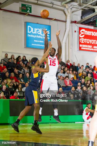 Anthony Bennett of the Maine Red Claws shoots the ball against the Fort Wayne Mad Ants during the NBA G-League on February 10, 2018 at the Portland...