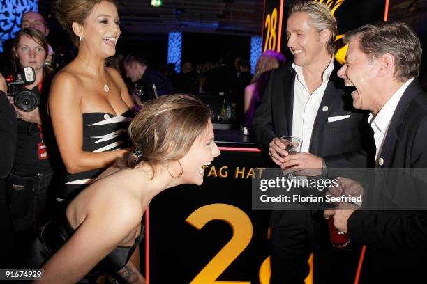 Verona Pooth and actress Sophia Thomalla and Franjo Pooth and actor Sven Martinek attend the Tribute To Bambi 2009 party at the station on October 9,...