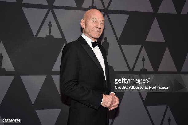 Patrick Stewart attends the Academy of Motion Picture Arts and Sciences' Scientific and Technical Awards Ceremony on February 10, 2018 in Beverly...
