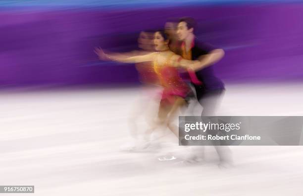 Kana Muramoto and Chris Reed of Japan compete during the Figure Skating Team Event - Ice Dance - Short Dance on day two of the PyeongChang 2018...