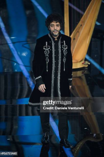 Max Gazze attend the closing night of the 68. Sanremo Music Festival on February 10, 2018 in Sanremo, Italy.