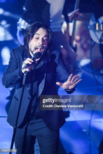 Francesco Sarcina attends the closing night of the 68. Sanremo Music Festival on February 10, 2018 in Sanremo, Italy.