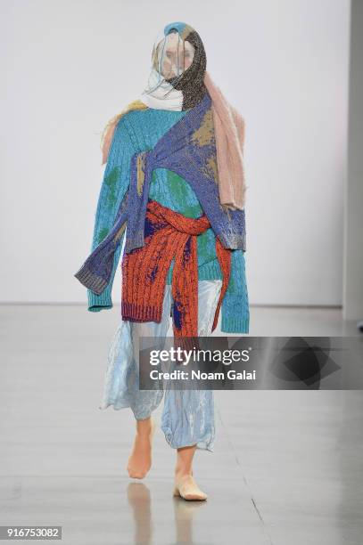 Model walks the runway for Ka Wa Key at Asia Fashion Collection during New York Fashion Week: The Shows Gallery II at Spring Studios on February 10,...