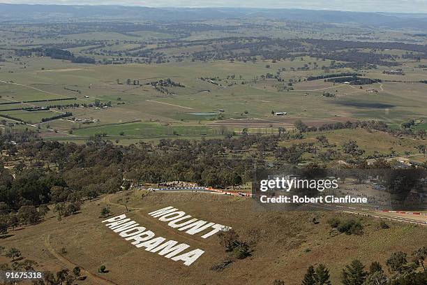 An aerial view of part of the circuit during practice for the Bathurst 1000, which is round 10 of the V8 Supercars Championship Series at Mount...