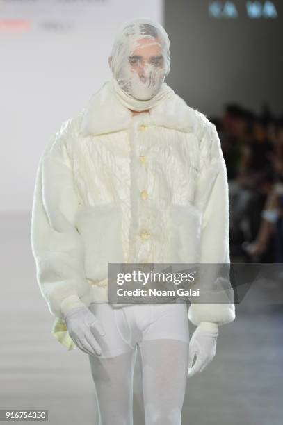 Model walks the runway for Ka Wa Key at Asia Fashion Collection during New York Fashion Week: The Shows Gallery II at Spring Studios on February 10,...